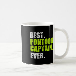 Bester Pontoon-Kapitän überhaupt Lustige Bootsgesc Kaffeetasse