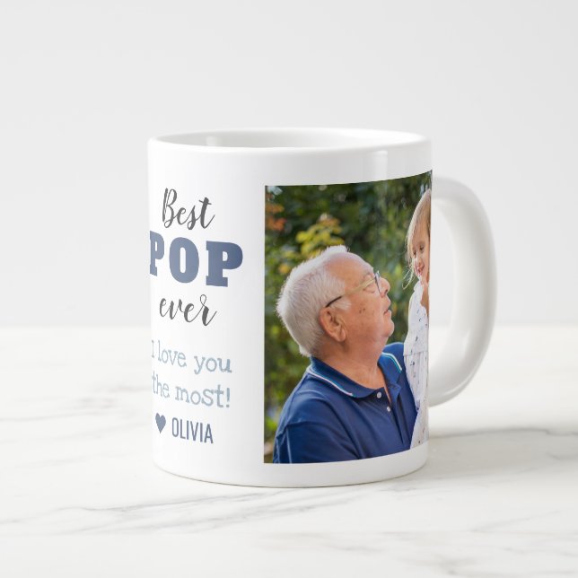Bester Pop je Liebe Sie maximal 2 Foto Jumbo-Tasse (Vorderseite Rechts)