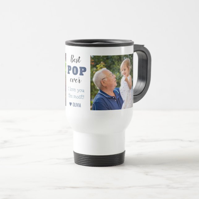 Bester Pop je Liebe Sie maximal 2 Foto Reisebecher (VorderseiteRechts)
