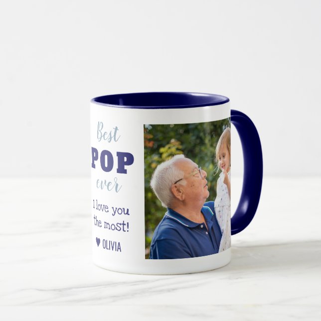 Bester Pop je Liebe Sie maximal 2 Foto Tasse (VorderseiteRechts)