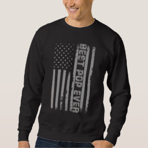 Bester Pop je Tag der Toten Vintagen US-Flagge 4.  Sweatshirt