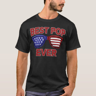 Bester Pop je US-Flagge Großvater-Väter-Tagesgesch T-Shirt