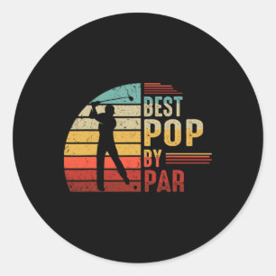 Bester Pop mit Par Golf Lover Vatertag Geschenke f Runder Aufkleber