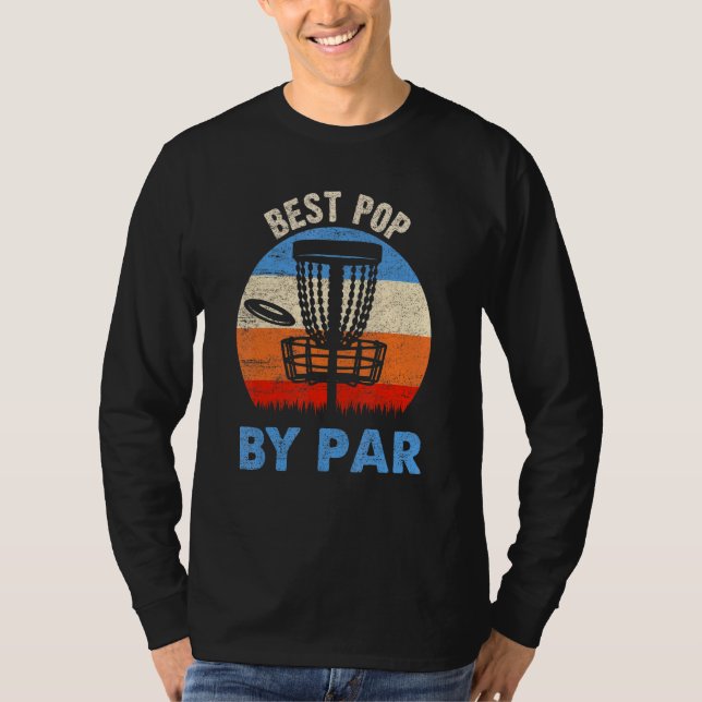 Bester Pop Par Disc Golf Opa Vater Golf Pub T-Shirt (Vorderseite)