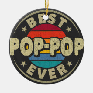 Bester Pop-Pop je Vintag Opa-Väter-Tagesgeschenk Keramik Ornament