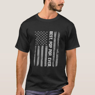 Bester Pop Pop je Vintage amerikanische Flagge T S T-Shirt