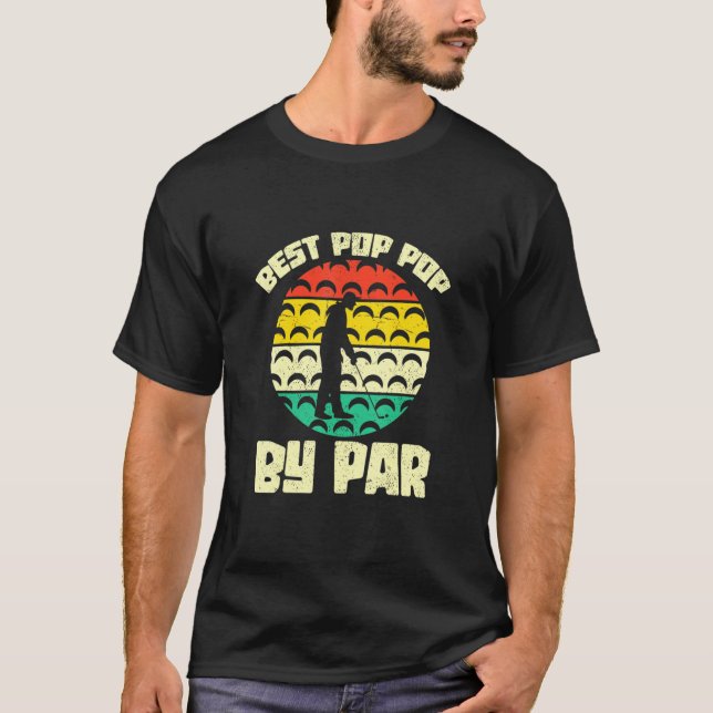 Bester Pop Pop Par Golfplatz Golfer Grotto America T-Shirt (Vorderseite)