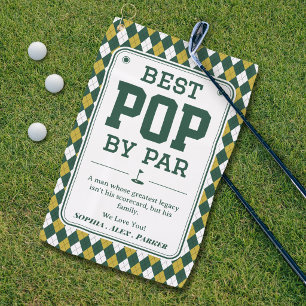 Bester Pop von Par personalisiertes Golfhandtuch-G Golfhandtuch