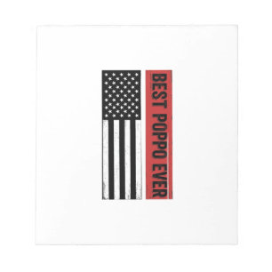 Bester Poppo Aller Patriotischen Flagge Vintage-Gr Notizblock
