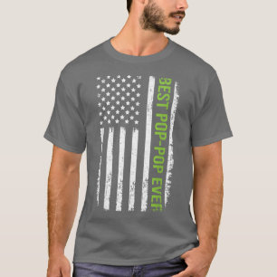 Bester Poppop je amerikanische Flag 4. Juli Vater' T-Shirt