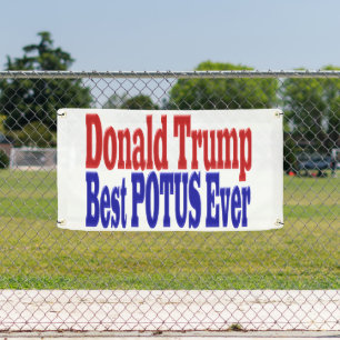 Bester POTUS je Donald Trump rot blau Banner