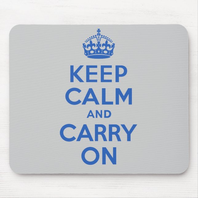 Bester Preis behalten Ruhe und machen Blau weiter Mousepad (Vorne)