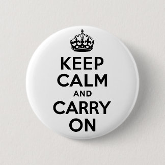 Bester Preis Keep Calm And Carry On Schwarz Button