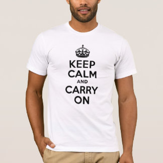 Bester Preis Keep Calm And Carry On Schwarz T-Shirt