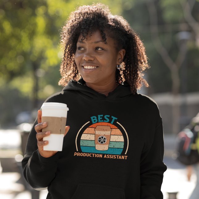 Bester Produktionsassistent - Retro Hoodie (Von Creator hochgeladen)