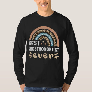 Bester Prosthodontist je Leopard Rainbow Gift Mama T-Shirt