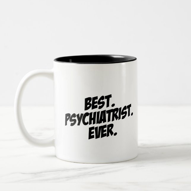 Bester Psychiater überhaupt Zweifarbige Tasse (Links)