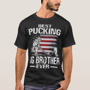 Bester Pucking BIG BROTHER je Hockey US Flag Faa T-Shirt