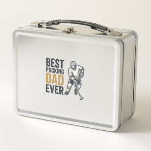 Bester Pucking Papa Aller Hockey Papa Shirt Design Metall Brotdose