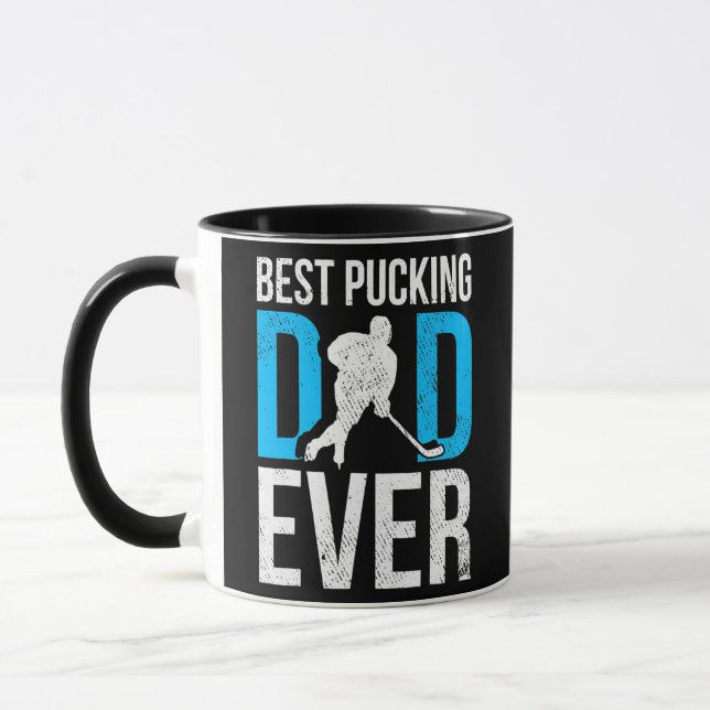 Bester Pucking-Vater je Eishockey-Vatertag  Tasse (Links)
