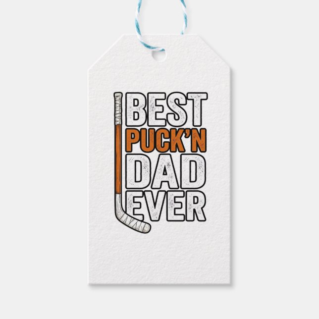 Bester Puck'n Dad Ever Hockey Vater Vector Design_ Geschenkanhänger (Vorderseite)