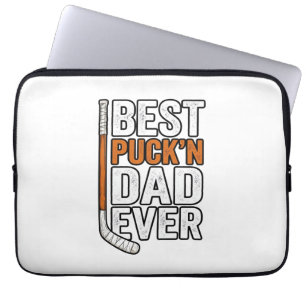 Bester Puck'n Dad Ever Hockey Vater Vector Design_ Laptopschutzhülle