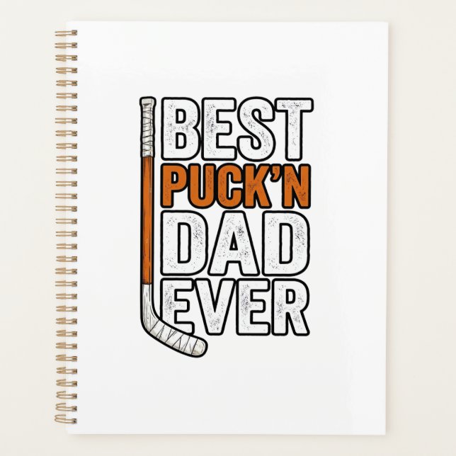 Bester Puck'n Dad Ever Hockey Vater Vector Design_ Planer (Vorderseite)