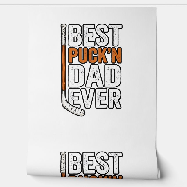 Bester Puck'n Dad Ever Hockey Vater Vector Design_ Tapete (Abrollen)