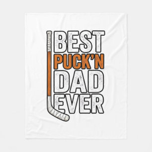 Bester Puck'n Dad Ever Hockey Vater Vektor Design_ Fleecedecke