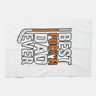Bester Puck'n Dad Ever Hockey Vater Vektor Design_ Geschirrtuch