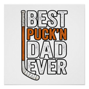 Bester Puck'n Dad Ever Hockey Vater Vektor Design_ Poster