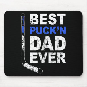Bester Puck'n Dad Ever Shirt Männer Hockey Daddy V Mousepad