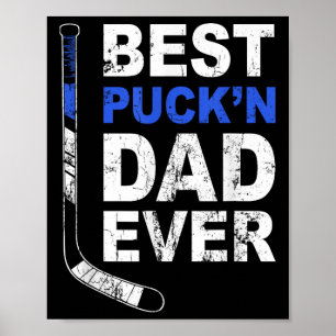 Bester Puckn Vater je Shirt Men Hockey Daddy Vathe Poster