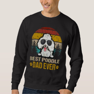 Bester Pudel-Vater überhaupt Vintage-Hund Sweatshirt