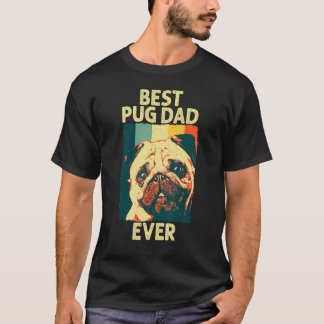 Bester Pug-Papa Aller Zeiten für Pug-Hund Haustier T-Shirt