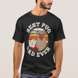 Bester Pug-Papa Aller Zeiten Retro Vintage Vaterta T-Shirt