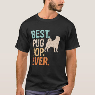 Bester Pug Pop Ever Hunde-Liebhaber Opa Lustig Ret T-Shirt
