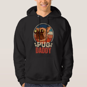 Bester Pug-Vater Aller Zeiten Liebt Hunde Retro Vi Hoodie