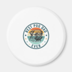 Bester Pug-Vater Aller Zeiten Vintage Gravur Hund  Magnet