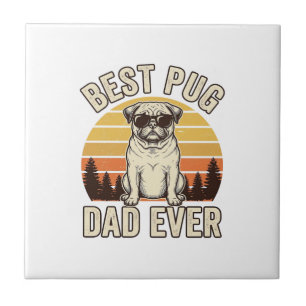 Bester Pug-Vater ever Vintage-Pug-T-Shirt-Design_1 Fliese