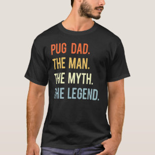Bester Pug-Vater Hund Tier Süßer Mann Mythos Leg T-Shirt