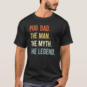 Bester Pug-Vater Hund Tier Süßer Mann Mythos Leg T-Shirt