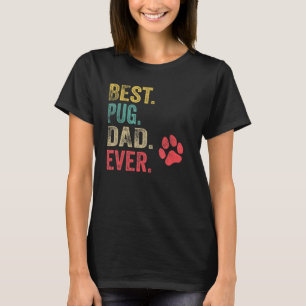 Bester Pug-Vater jemals Vintage Männer Vater Hund T-Shirt