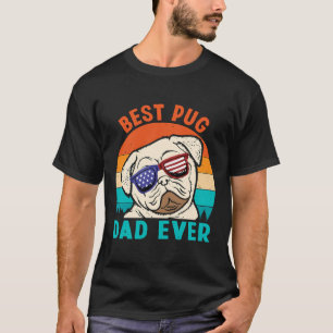 Bester Pug-Vater überhaupt liebt Hunde Retro Vinta T-Shirt