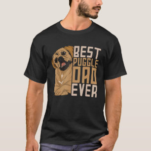 Bester Puggle-Vater je Süße Tier Hundebesitzer Pug T-Shirt
