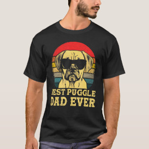 Bester Puggle-Vater überhaupt Hundeliebhaber Retro T-Shirt