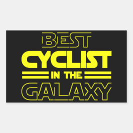 Bester Radfahrer in der Galaxie Rechteckiger Aufkleber