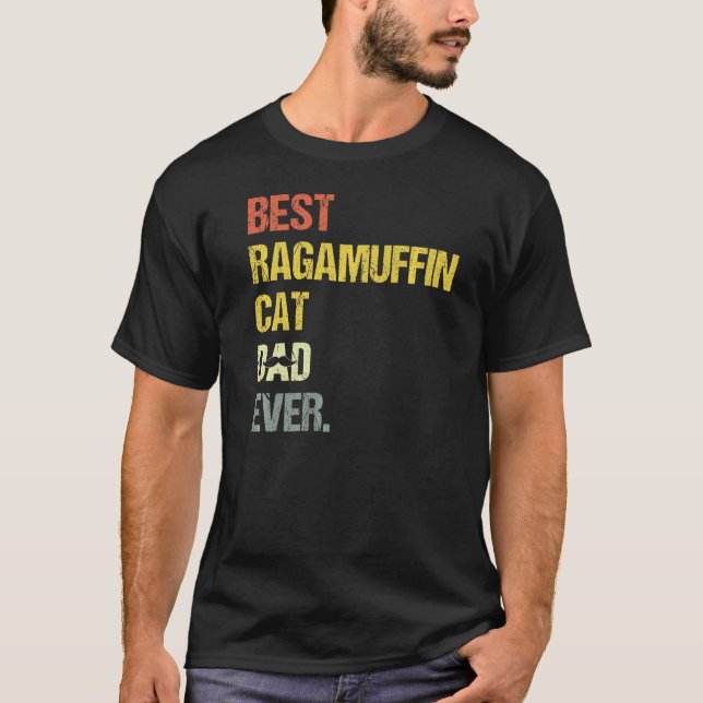 Bester RagaMuffin-Katzendaddy der Männer Katze T-Shirt (Vorderseite)