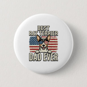 Bester Rat Terrier Dad Ever Patriotisches Hundeshi Button