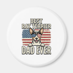 Bester Rat Terrier Dad Ever Patriotisches Hundeshi Magnet